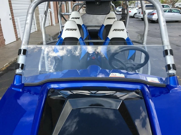 UTVZilla Polaris RZR 570/800/XP900 Polycarbonate Half Windshield W/ Quick Straps - Image 3