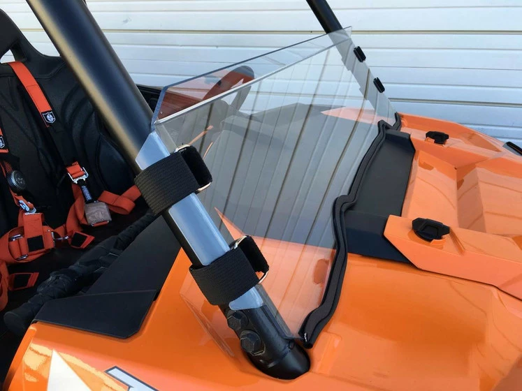 UTVZilla Polaris RZR 900 / 1000 / Turbo Polycarbonate Half Windshield W/ Quick Straps