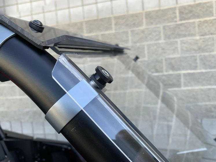 UTVZilla Polaris RZR RS1 Hard Coated Polycarbonate Full Windshield W/ Billet Clamps - Image 2