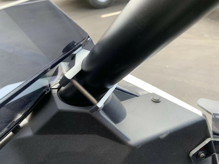 UTVZilla Polaris RZR RS1 Tinted Polycarbonate Half Windshield W/ Billet Clamps - Image 2