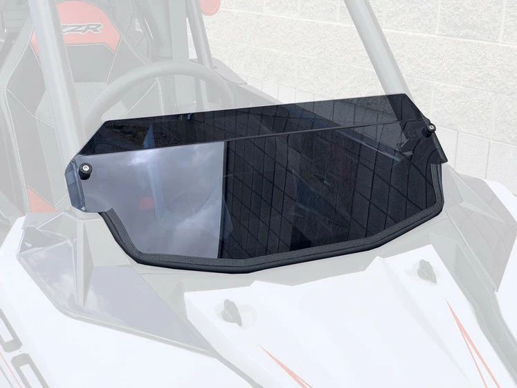 UTVZilla Polaris RZR RS1 Tinted Polycarbonate Half Windshield W/ Billet Clamps